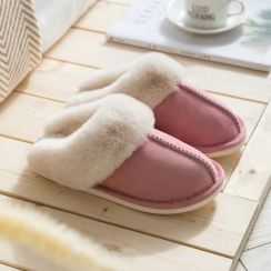 5 Pairs Womens Winter Warm Soft Suede Slippers