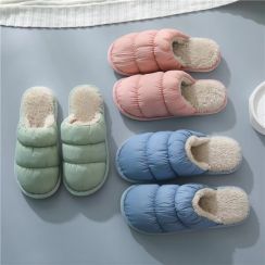 48 Pairs Winter Feather Cloth Home Cotton Slippers