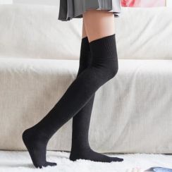 9 Pairs Womens Solid Color Long Tight Knee Socks