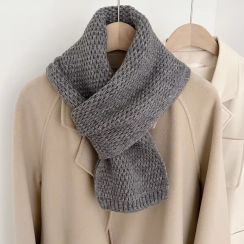 8Pcs Solid Color Knit Warm Scarf