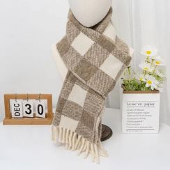 30Pcs Womens Winter Jacquard Embroidery Knitted Tassel Scarf