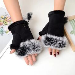 10 Pairs Winter Wildleder Fingerlose Handschuhe